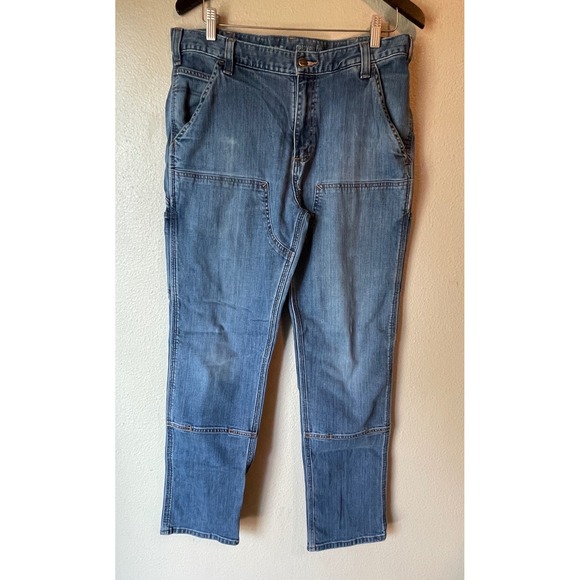 Carhartt Rugged Flex Relaxed Fit Straight Leg Denim Carpenter Jeans - Picture 1 of 9